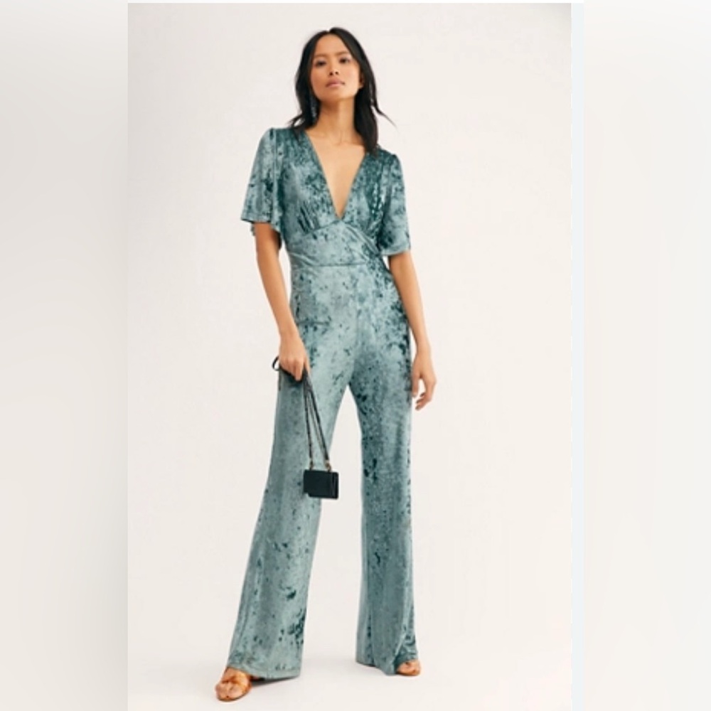 Elegant Teal Jumpsuit - Picture 1 of 7